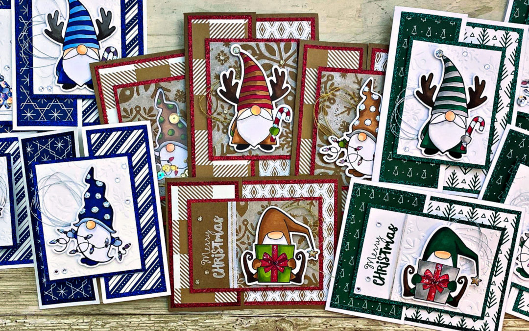 Fun Fold & Shaker Christmas Gnome Card Set