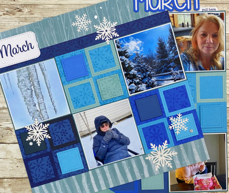 Scrapbooking 365 Days of Weather in 2022 | March Layout