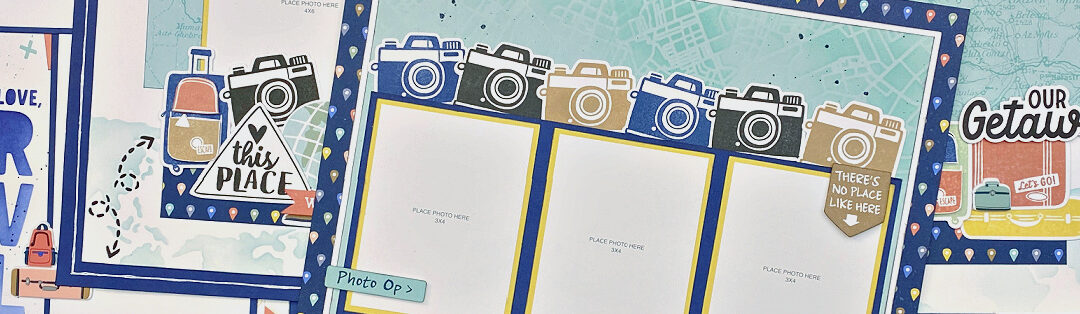 Travel Theme Scrapbook Pages | Are We There Yet Paper Collection